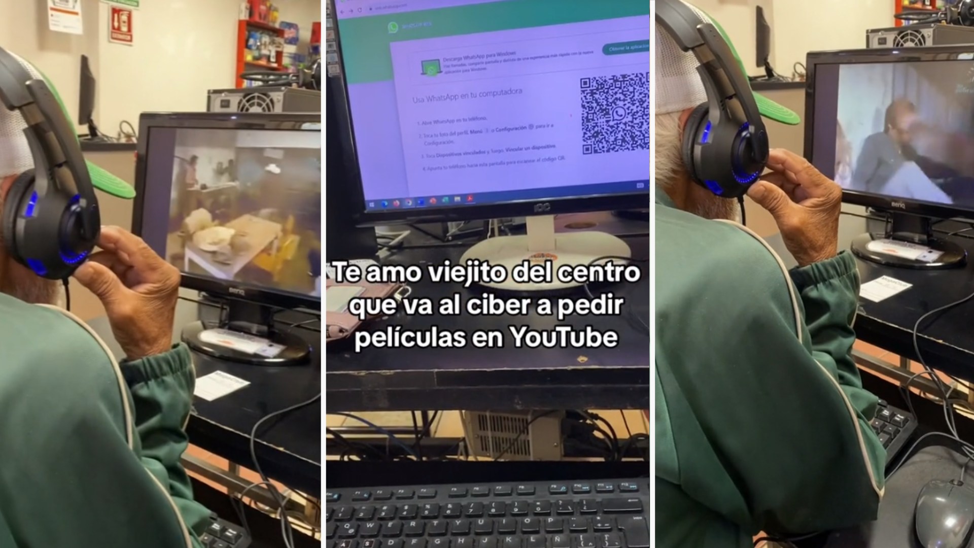 Video | Adulto Mayor Acude a Cibercafé a Ver Películas y Enternece las  Redes | N+