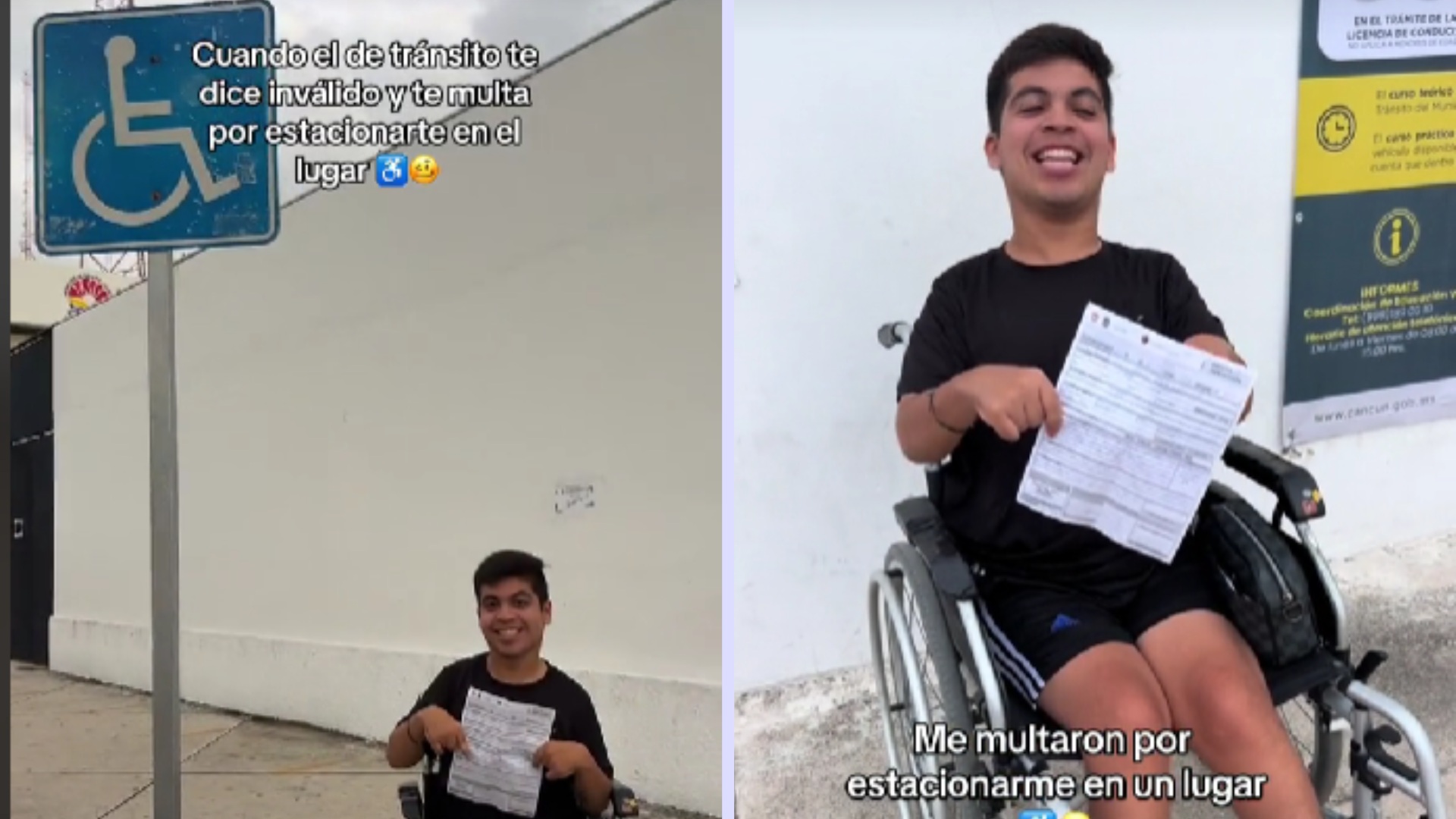 Multan A Joven En Silla De Ruedas Por Estacionarse En Un Lugar Para