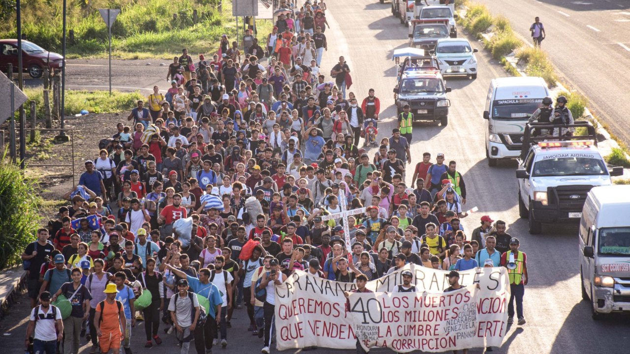 Nueva Caravana Migrante Sale de Tapachula en Chiapas N