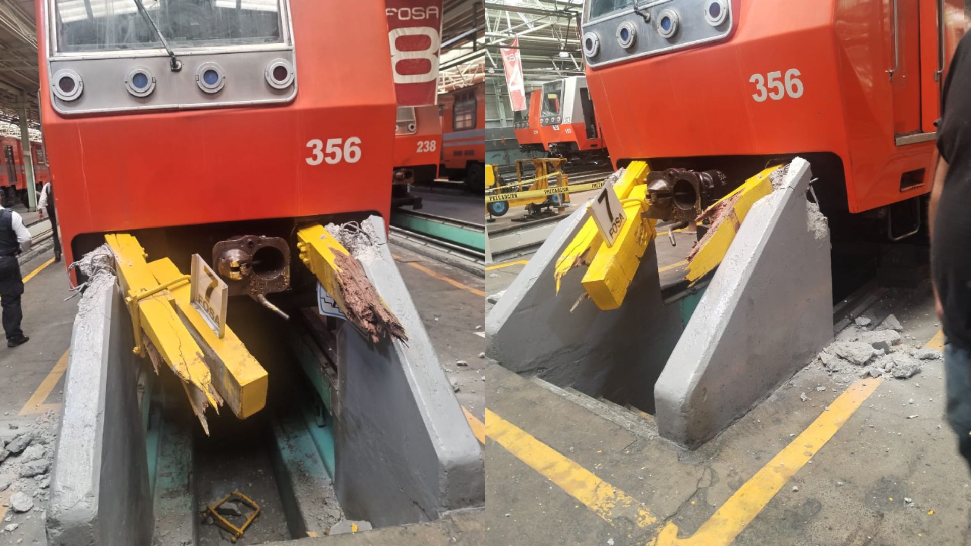 Tren del Metro CDMX se Impacta en Talleres de Terminal El Rosario N+