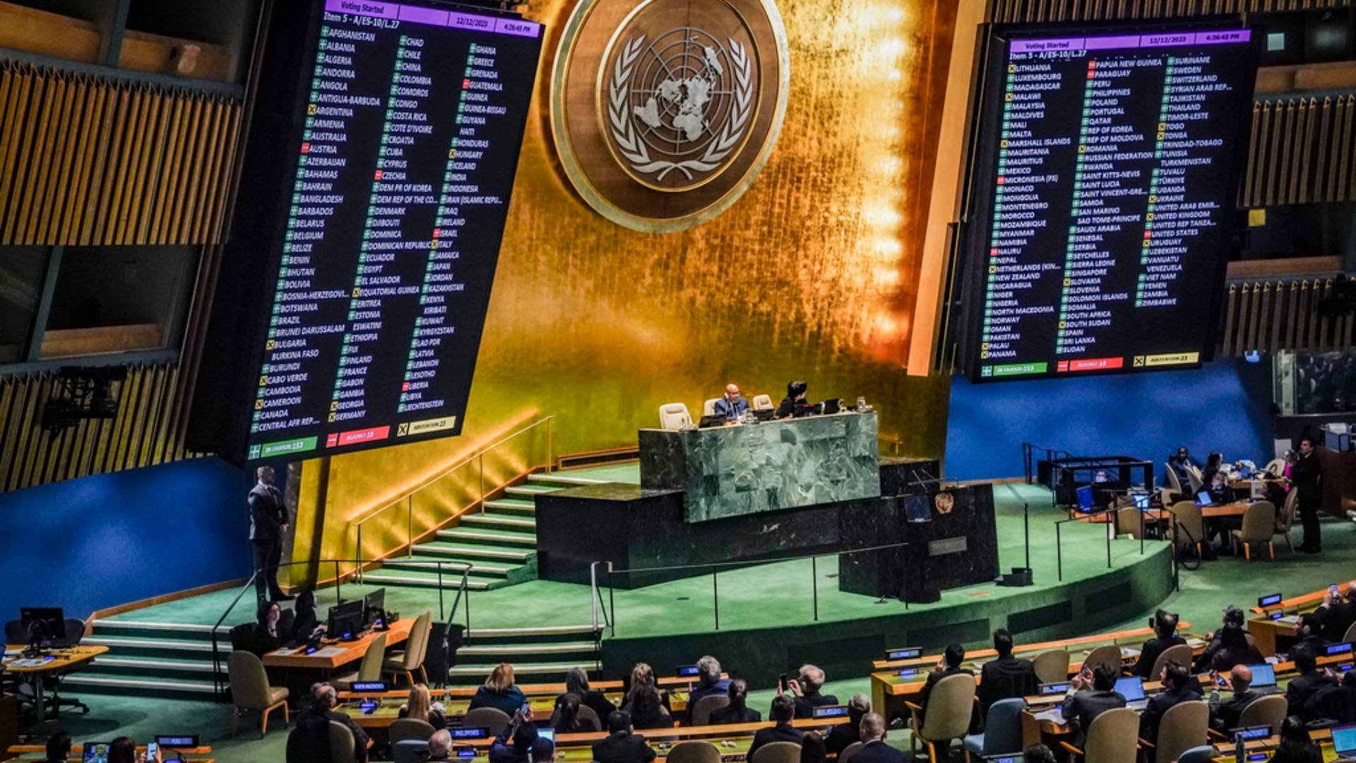 Asamblea General De La Onu Aprueba Por Mayoría Alto Al Fuego En Gaza N