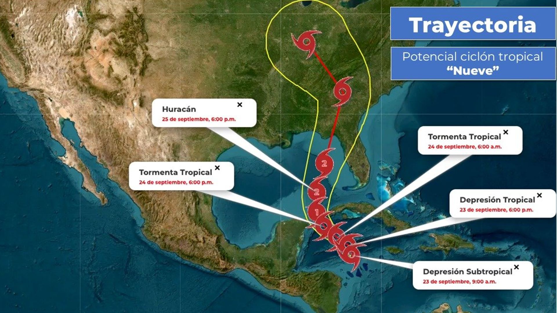 Ciclón Tropical 9 Se Forma en el Caribe Trayectoria y Estados que