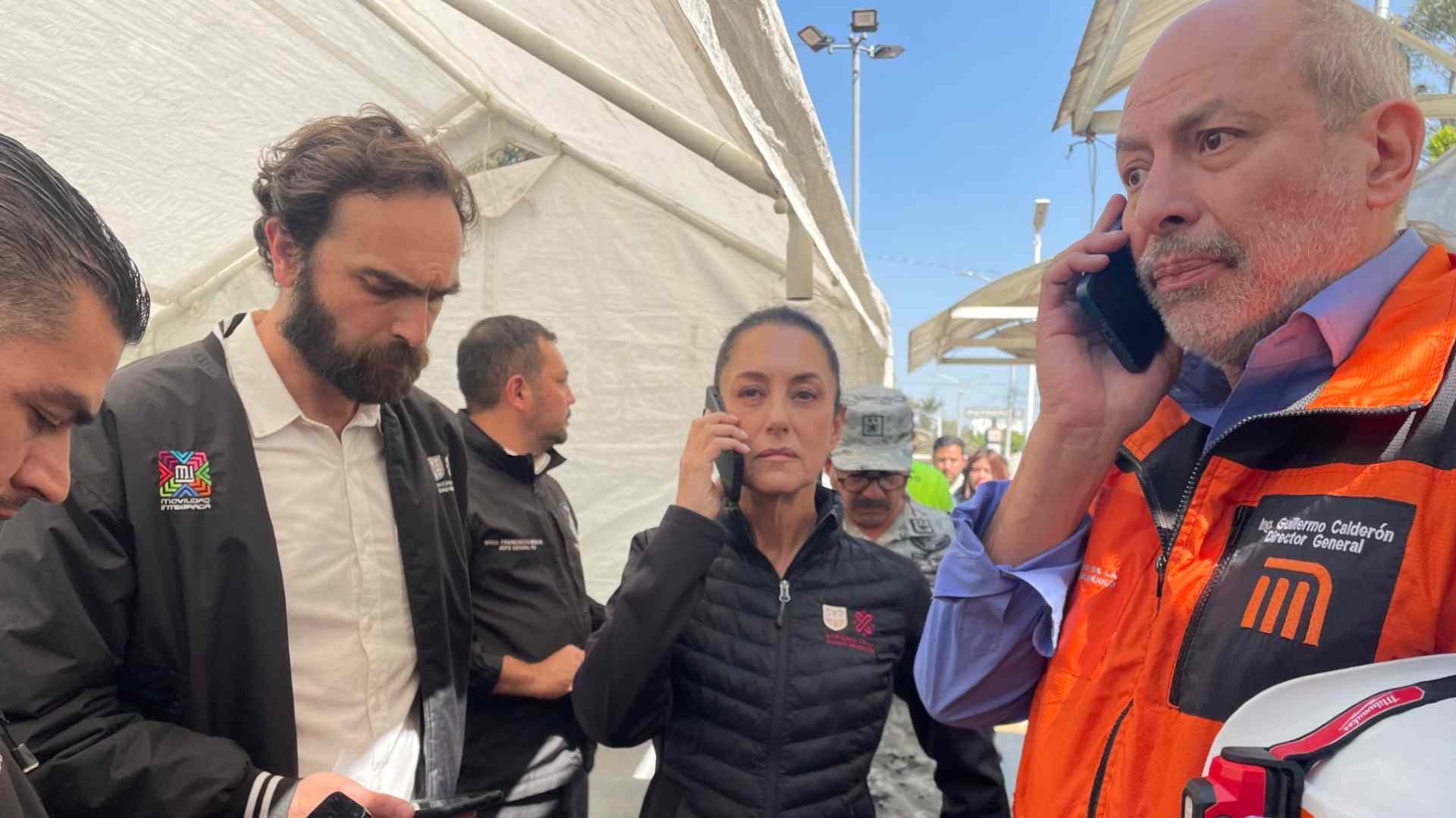 Accidente Metro CDMX: Sheinbaum Llega a Estación Potrero de Línea 3 ...