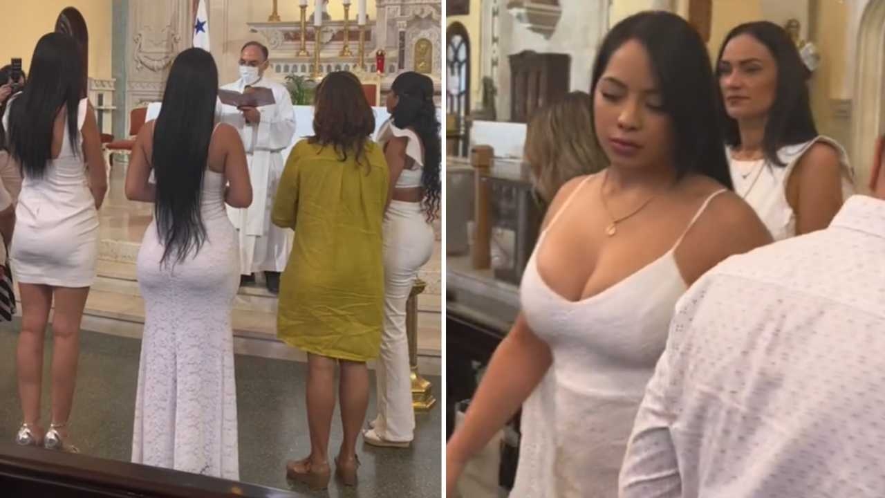 Video Mujer con Vestido Entallado en Bautizo Causa Polemica N