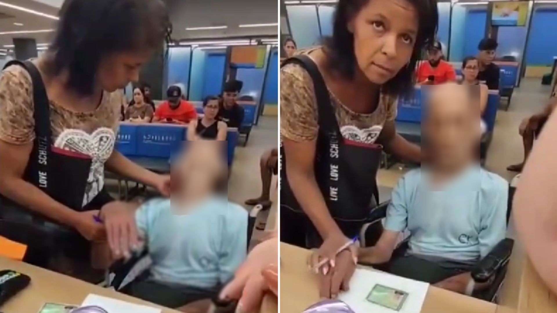 Revelan otro video de la mujer que llevó el cadáver de su tío al banco para sacar dinero  