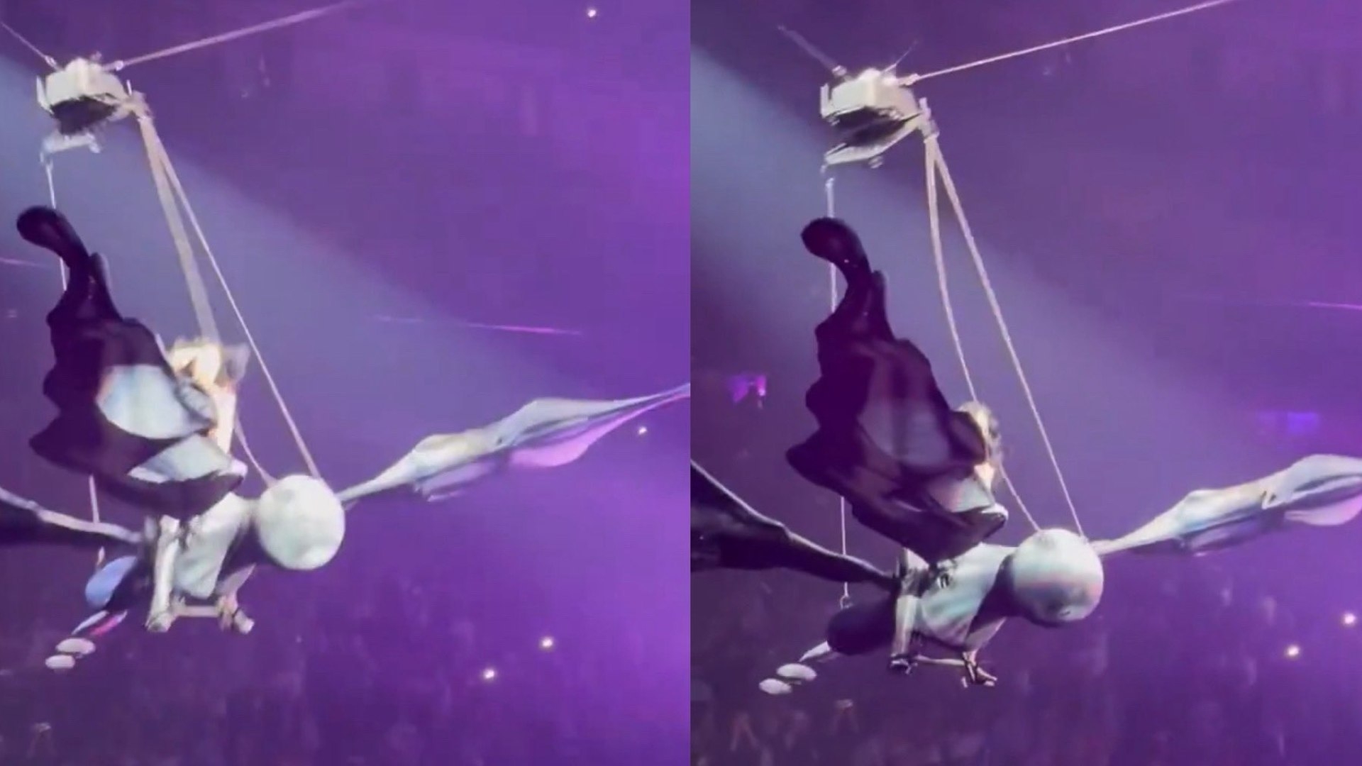 Video: Katy Perry Casi Cae de Mariposa Gigante Durante Concierto; Así  Reaccionó en Pleno Vuelo | N+