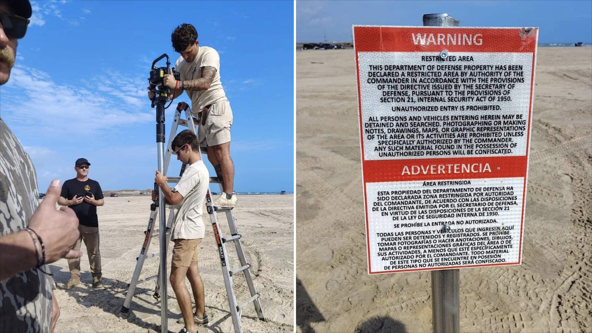 Así Fue como Agentes de EUA Colocaron Letreros en Playa Mexicana Bagdad, Tamaulipas, Relata ONG | N+