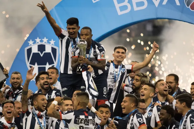 Los Rayados del Monterrey festejan su campeonato de la Liga MX 2019, su quinto título. Fuente: Cuartoscuro