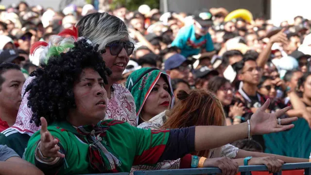 Fan Fest realizado en el Monumento a la Revolución. Foto: Cuartoscuro
