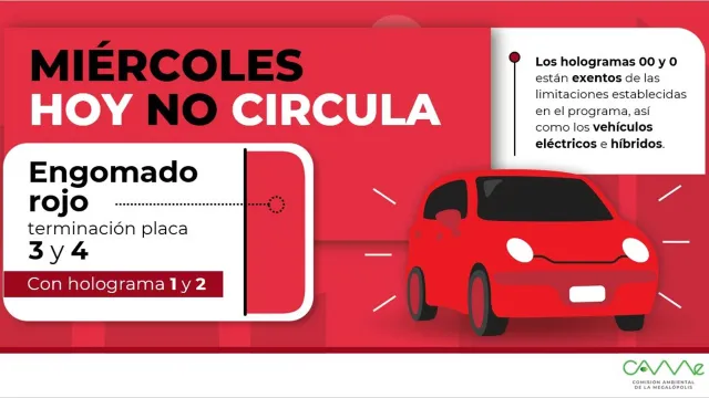 CAME: Autos para los que aplica el Hoy No Circula
