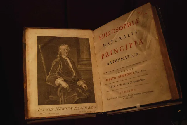 Portada de “Principia Mathematica” de Isaac Newton