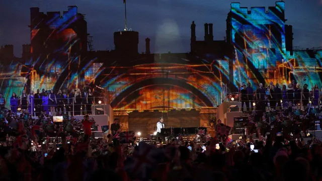 Lionel Richie actuando en el Concierto de Coronación 