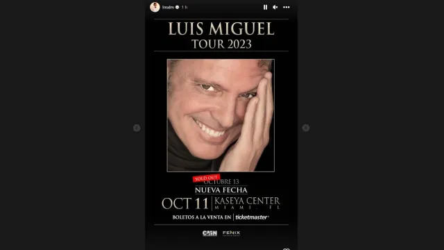 Fechas concierto luis miguel en miami