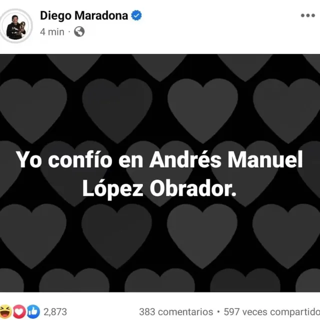 Facebook oficial de Maradona