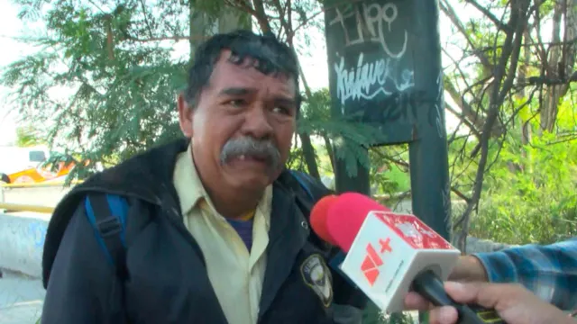 don guillermo no pudo contener las lagrimas al tener a su hijo de regreso