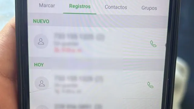 Registro de llamadas de víctimas de secuestro virtual. Foto: SSP Veracruz.