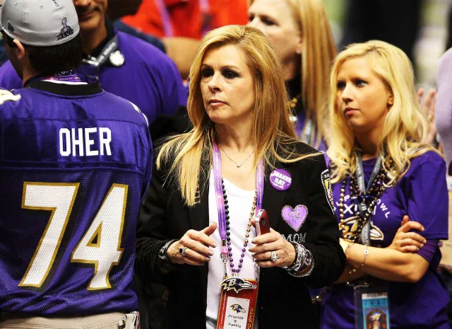 La familia Tuohy durante el Super Bowl XLVII, que ganó Oher