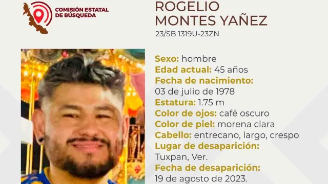 Ficha de búsqueda del músico regiomontano Rogelio Montes Yáñez | Foto: Comisión Estatal de Búsqueda