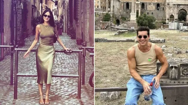 Eiza González y Mario Casas en Roma