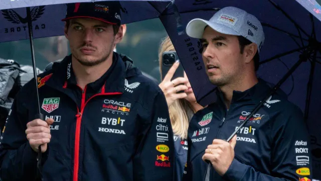 Checo Pérez y Max Verstappen en Polanco