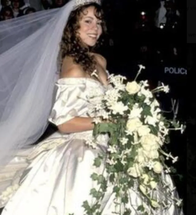 Mariah Carey en un Vera Wang en su boda