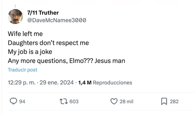 Usuario responde a Elmo en X