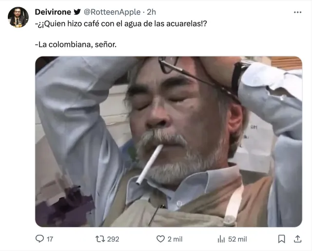 Memes sobre Geraldine Fernández, La Colombiana, y Miyazaki