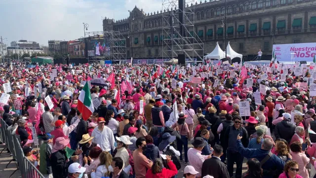 Plancha del Zócalo el 18 de febrero 2024 por la Marcha de la Democracia