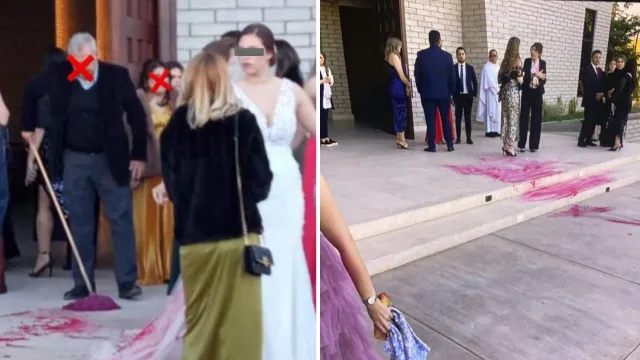 Fotos de la novia después del ataque planeado por la suegra