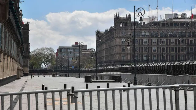 Una vista desde el interior de Palacio Nacional