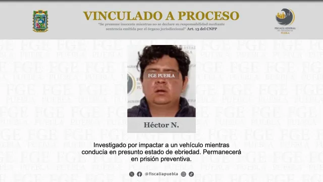 Héctor N. contaba con 19 multas por exceso de velocidad. Foto: X @fiscaliapuebla