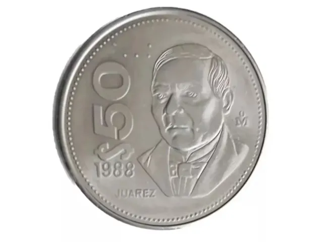 Moneda de 50 pesos de Benito Juárez