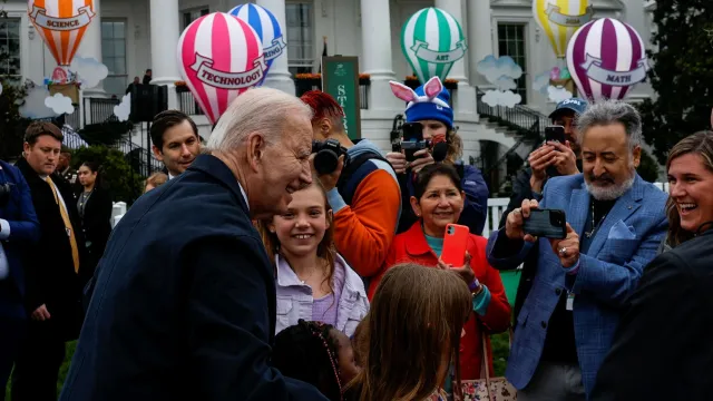 Joe Biden en carrera anual de Pascua