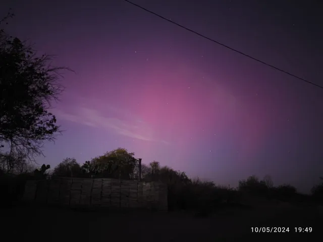 Aurora boreal en México, en Ciudad Obregón, Sonora