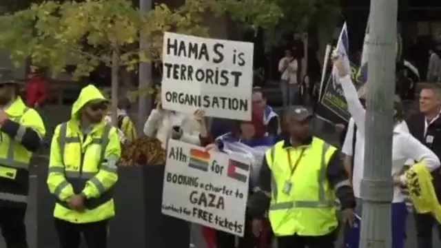 En Australia simpatizantes tanto de Israel como de Palestina se manifestaron.  Foto: N+
