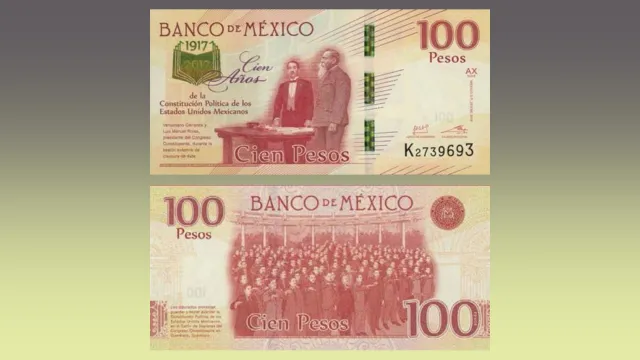 Billete 100 pesos Constitución