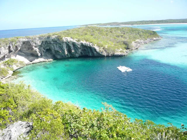 Agujero azul de Dean en Bahamas