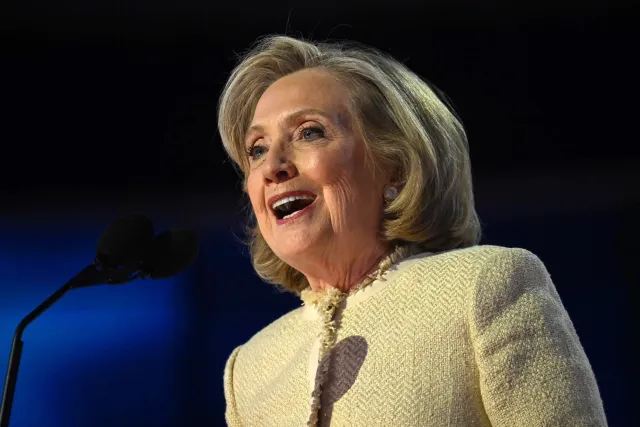 Hillary Clinton durante la convención demócrata de Chicago