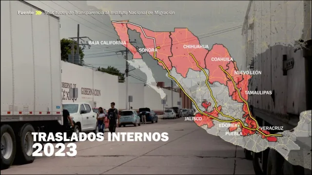 Foto 5: Gráfico que muestra las principales rutas de deportación interna. Autores: Luis Villegas y Andrea Loaeza