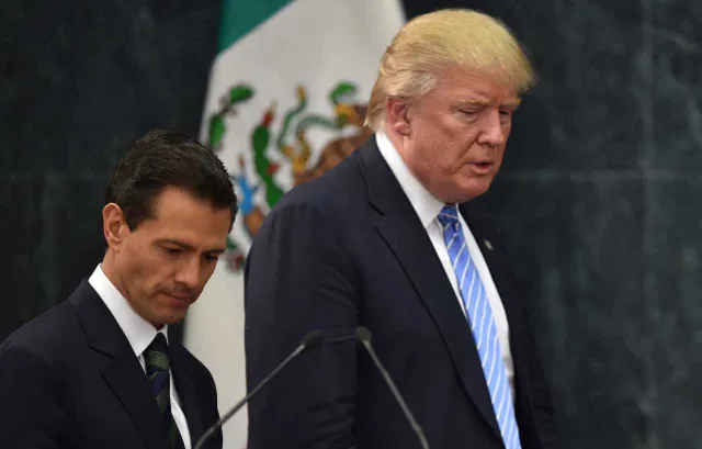 Donald Trump y Enrique Peña Nieto en 2016, cuando el republicano aún era candidato