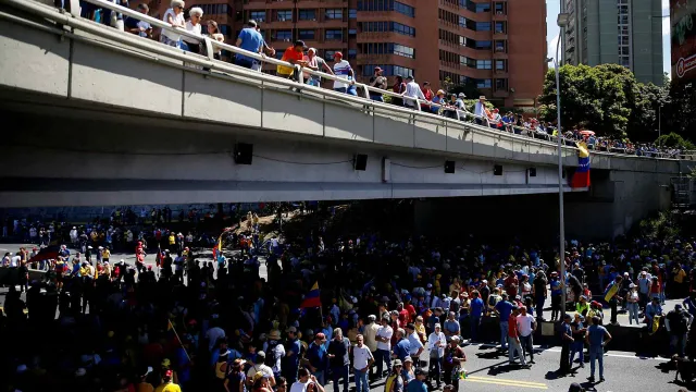 Marcha en Caracas de ciudadanos congregados por la oposición venezolana. Foto: Reuters