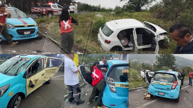 Accidente en la zona limítrofe de Teziutlán y Chignautla en Puebla. Foto:N+