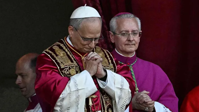 Papa León XIV durante discurso