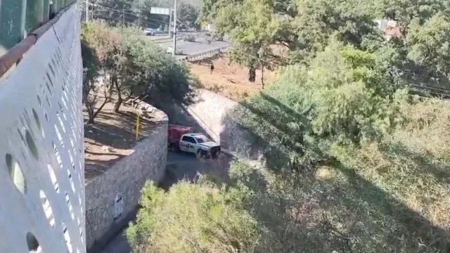 Elementos de seguridad se encuentran en el lugar para resguardar la zona. Foto: N+