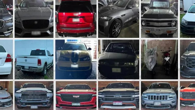 Estos son los autos decomisados a la red criminal
