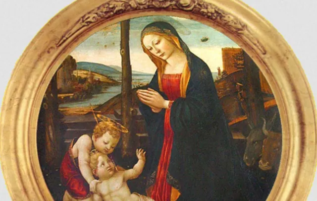 Detalle de la Madonna con el Niño y San Giovannino