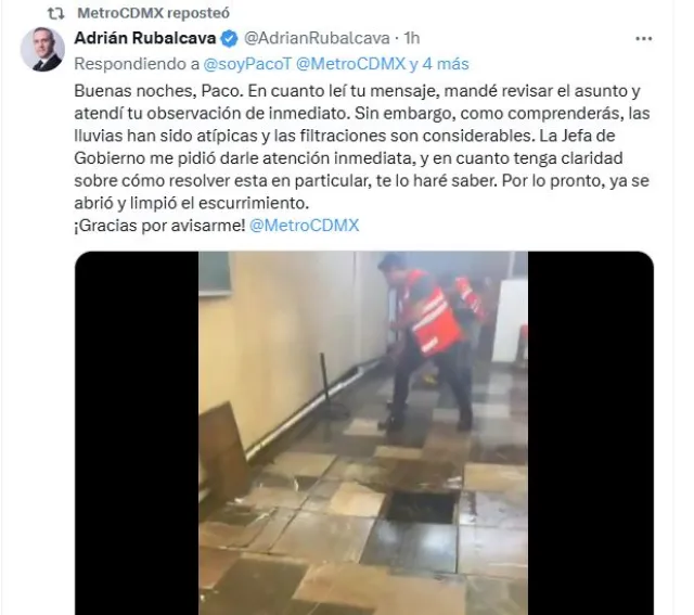 Director del Metro le responde a usuario