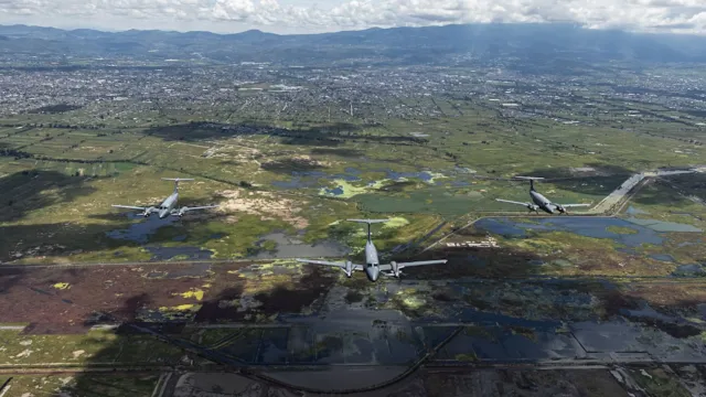 Aviones de la Fuerza Aérea Mexicana rumbo al Desfile Militar 2025
