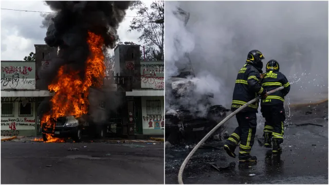 Protestas por Ayotzinapa en Campo Militar 1-A en CDMX. Foto: N+