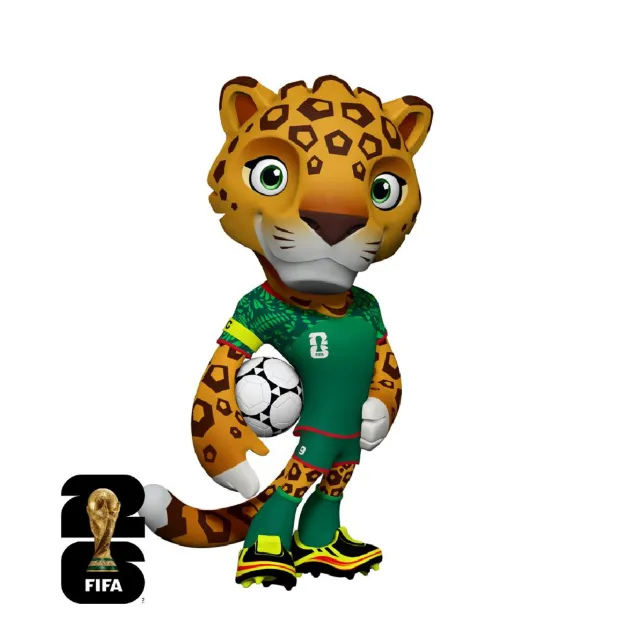 El jaguar ZayuTM, una de las tres mascotas oficiales del Mundial 2026. Foto: FIFA